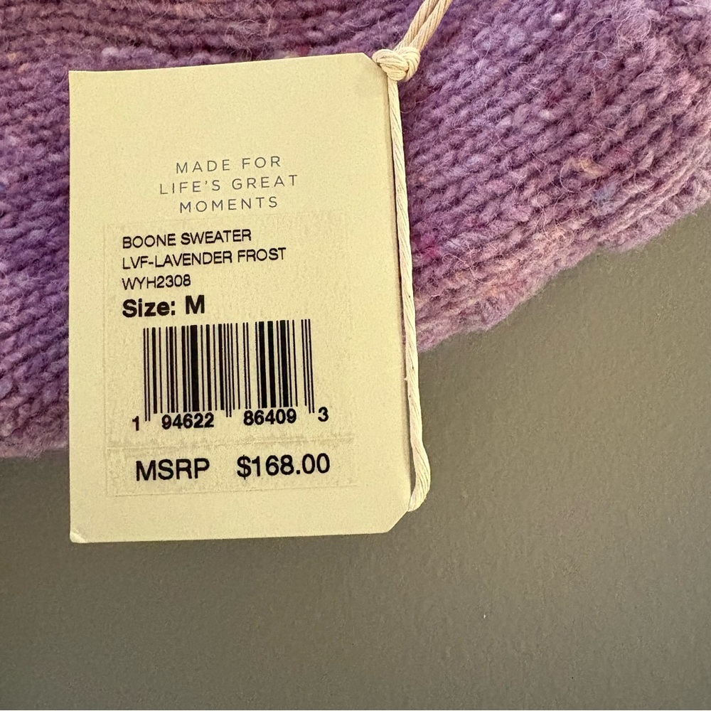 Faherty Boone wool alpaca sweater new sz med - Picture 2 of 7